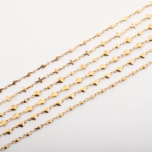 Parures de bijoux en acier inoxydable, Acier inoxydable 304, Plaqué or 18K, longueur différente pour le choix & styles différents pour le choix & pour femme, Vendu par PC