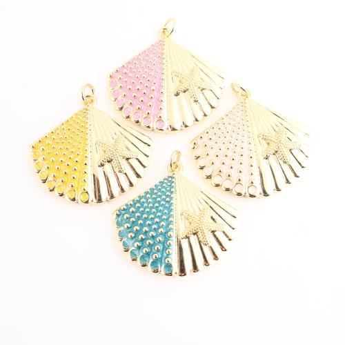 laiton Pendentif, coquille, Placage de couleur d'or, DIY & émail, plus de couleurs à choisir Vendu par PC