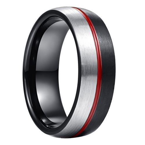 Bague en acier tungsten en vrac, Acier de tungstène, Placage, bijoux de mode & normes différentes pour le choix & pour homme mm, Vendu par PC