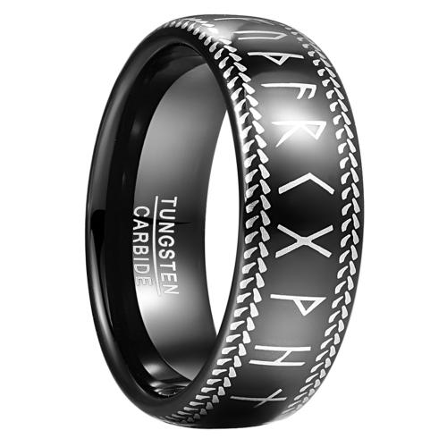 Bague en acier tungsten en vrac, Acier de tungstène, Placage, bijoux de mode & normes différentes pour le choix & pour homme, noire mm, Vendu par PC