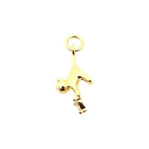 laiton Pendentif, DIY & pavé de micro zircon, doré Vendu par PC