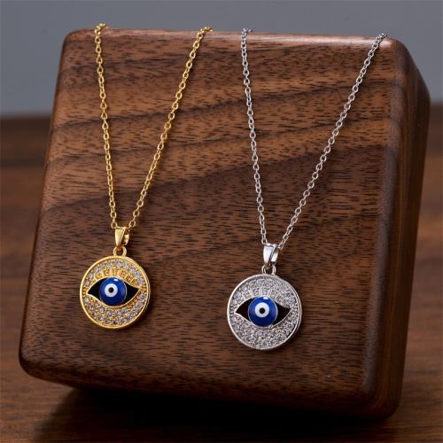Titanium Steel Necklace, with Cubic Zirconia & Resin, plated, fashion jewelry & for woman 