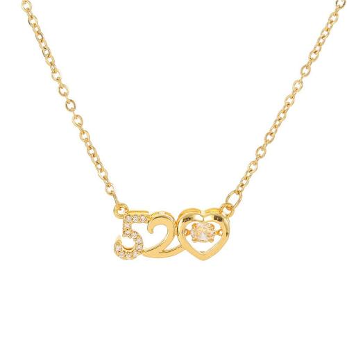 Titanium Steel Necklace, with Cubic Zirconia, plated, fashion jewelry & for woman Approx 41 cm 