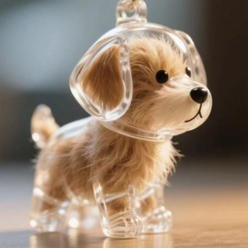 Porte-clés en plastique, avec Acier inoxydable 304, chien, bijoux de mode, plus de couleurs à choisir Vendu par PC