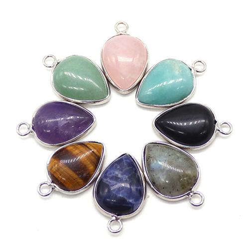 Pendentif bijoux de pierre gemme, avec fer, DIY, plus de couleurs à choisir Vendu par PC[