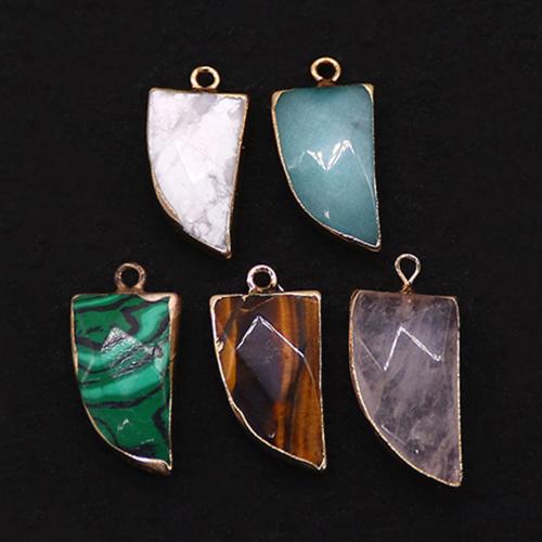 Pendentif bijoux de pierre gemme, avec laiton, DIY, plus de couleurs à choisir Vendu par PC[