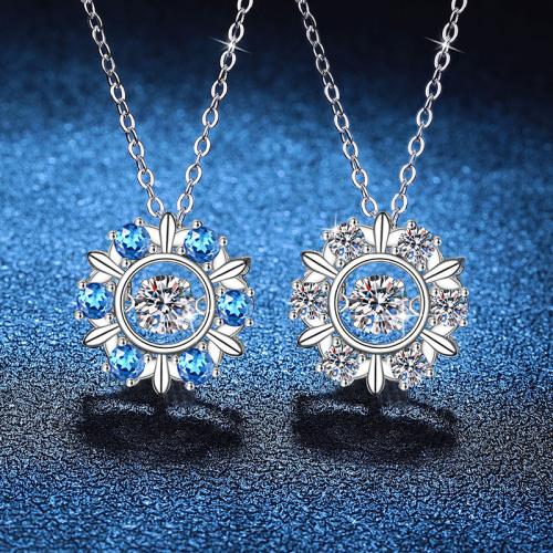 Argent sterling 925 collier, avec 2inch chaînes de rallonge, flocon de neige, Plaqué de platine, Chaîne transversale & styles différents pour le choix & pour femme Environ 15.7 pouce, Vendu par PC