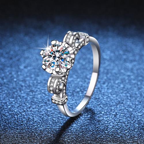 Argent sterling 925 bague, couronne, Plaqué de platine, différents matériaux pour le choix & normes différentes pour le choix & pour femme .5-9, Vendu par PC