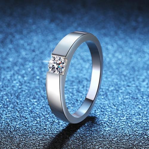 Argent sterling 925 bague, avec Moissanite, Plaqué de platine, normes différentes pour le choix & pour femme .5-11, Vendu par PC