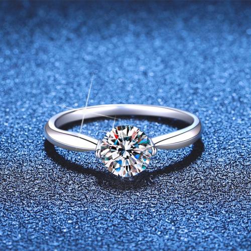 Argent sterling 925 bague, Plaqué de platine, différents matériaux pour le choix & normes différentes pour le choix & pour femme .5-9, Vendu par PC