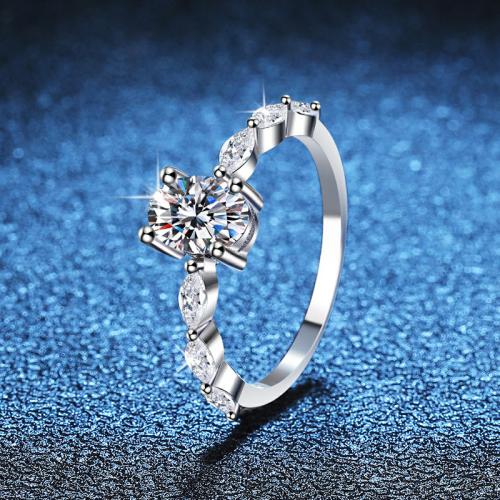 Argent sterling 925 bague, Plaqué de platine, différents matériaux pour le choix & normes différentes pour le choix & pour femme .5-9, Vendu par PC