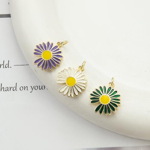 laiton Pendentif, Placage, bijoux de mode & pavé de micro zircon & émail, plus de couleurs à choisir, protéger l'environnement, sans nickel, plomb et cadmium Vendu par PC