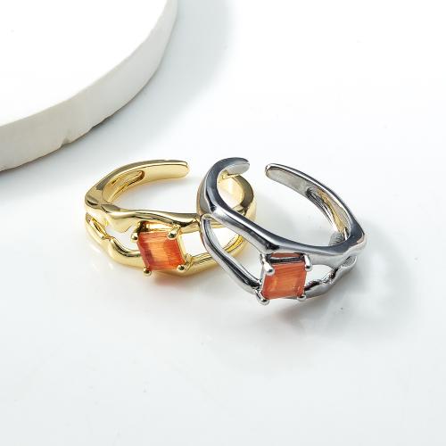 Anillo de dedo de cobre amarillo zirconia pavimenta Cubic, metal, chapado, Joyería & micro arcilla de zirconia cúbica, más colores para la opción, libre de níquel, plomo & cadmio, 21.3x8.2x21.3mm, Vendido por UD