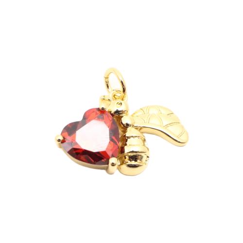 Cubique Pendentif en laiton zircon pavent, avec zircon cubique, DIY, doré Vendu par PC