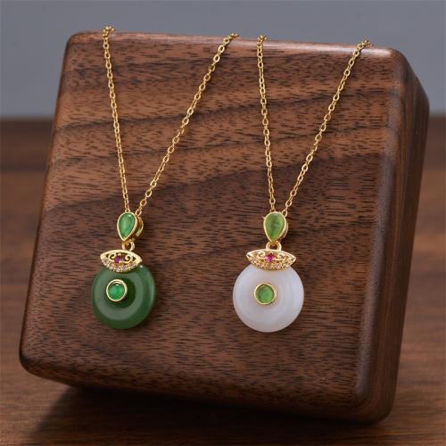 Titanium Steel Necklace, with Resin, plated, fashion jewelry & for woman 