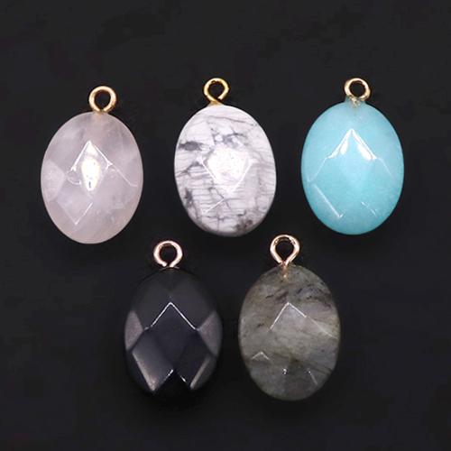 Pendentif bijoux de pierre gemme, avec laiton, DIY, plus de couleurs à choisir Vendu par PC[
