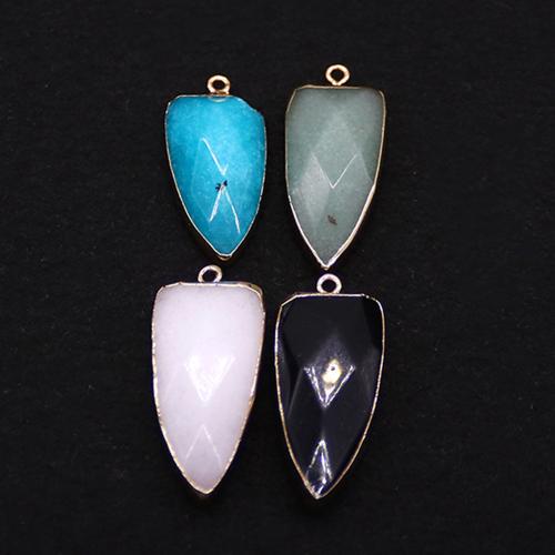 Pendentif bijoux de pierre gemme, avec laiton, DIY, plus de couleurs à choisir Vendu par PC[