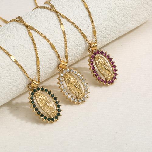 ステンレス鋼のジュエリーネックレス, 304ステンレススチール, ゴールドメッキ, ファッションジュエリー & ライン石のある, 金色, 売り手 パソコン