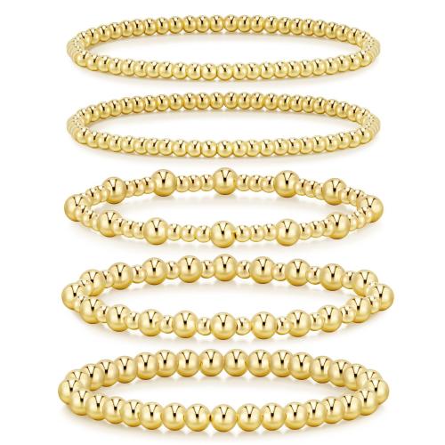 Brass Bracelet Set, plated & for woman Approx 6.5-7.25 Inch 
