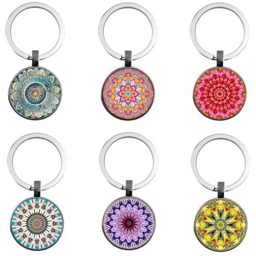 alliage de zinc fermoir à clé, Plat rond, unisexe, plus de couleurs à choisir, 60mm, Vendu par PC