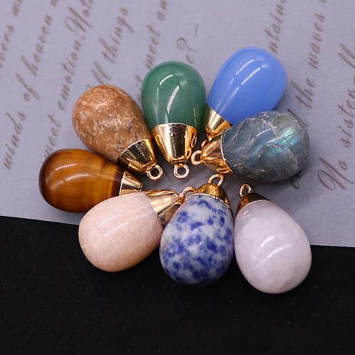 Pendentif bijoux de pierre gemme, avec laiton, larme, Placage, DIY, plus de couleurs à choisir Vendu par PC[