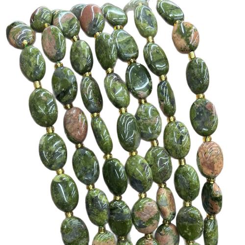 Unakite Beads, Round, DIY, green cm 