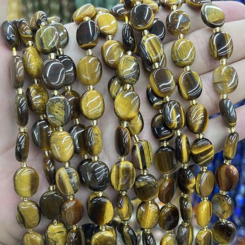 Perles d'Oeil de tigre, Rond, DIY, couleurs mélangées Vendu par brin