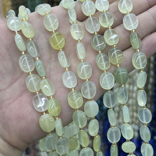 Jade New Mountain Bead, Ellipse, DIY, green Approx 38 