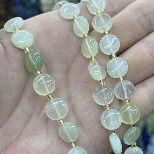 Jade New Mountain Bead, Disc, DIY, green, 10mm Approx 38 cm 