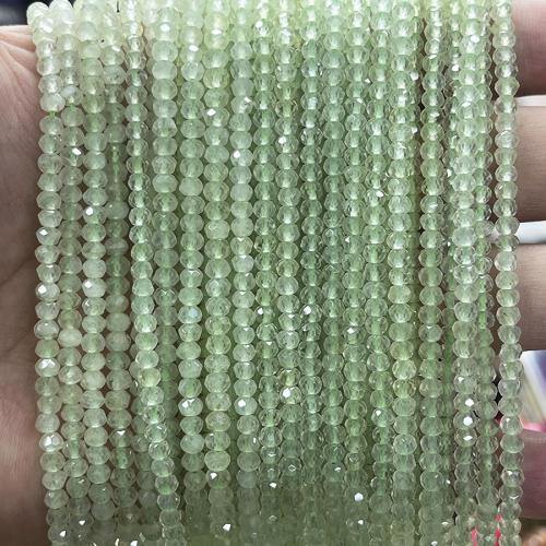 Pierre raisin naturelle, Prehnite nature, DIY, vert Environ 38 cm, Vendu par brin