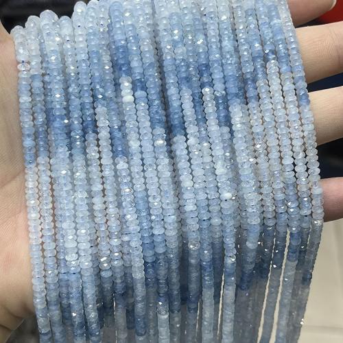 aigue-marine goutte, Rond, DIY, couleurs mélangées Environ 38 cm, Vendu par brin