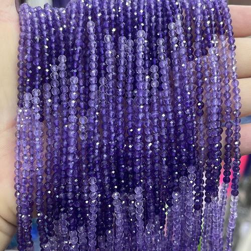 Amethyst Beads, Round, DIY, purple, 3mm Approx 38 cm 
