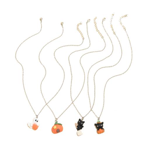 résine collier, avec Acier inoxydable 304, Placage de couleur d'or, 4 pièces & pour homme Environ 20-26.5 pouce, Vendu par fixé