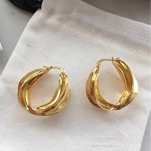 304 Stainless Steel Lever Back Earring, gold color plated, fashion jewelry & for woman 