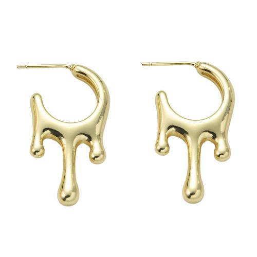 Латуни Стад Серьги, Латунь, Другое покрытие, ювелирные изделия моды, золотой, не содержит никель, свинец продается Пара