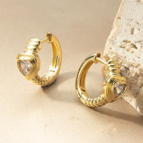 Латунь Основа для сережки, Другое покрытие, ювелирные изделия моды & инкрустированное микро кубического циркония, Много цветов для выбора, не содержит никель, свинец продается Пара