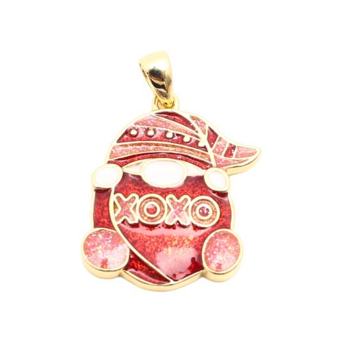 Pendentifs de Émail laiton , Placage de couleur d'or, DIY & émail Vendu par PC