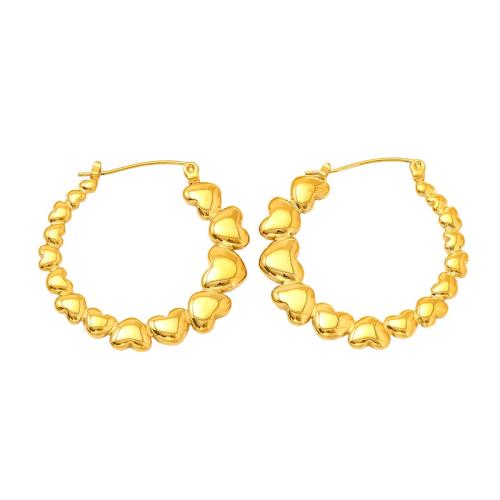 Stainless Steel Leverback Earring, 304 Stainless Steel, 18K gold plated, fashion jewelry & for woman 
