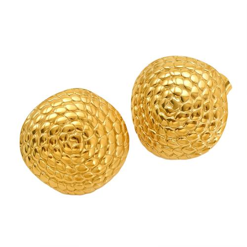 Boucle en acier inoxydable, Acier inoxydable 304, Plaqué or 18K, bijoux de mode & styles différents pour le choix & pour femme, Vendu par paire