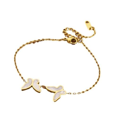 Titanium Steel Bracelet & Bangle, with Acrylic, plated, fashion jewelry & for woman Approx 17.8 cm 