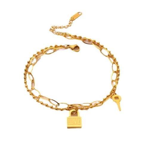 チタン鋼 ブレスレット, メッキ, ファッションジュエリー & 女性用, 無色, 長さ:約 17.8 センチ, 売り手 パソコン