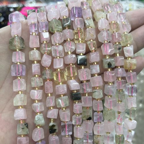 quartz rose goutte, cadre, DIY, couleurs mélangées Environ 38 cm, Vendu par brin