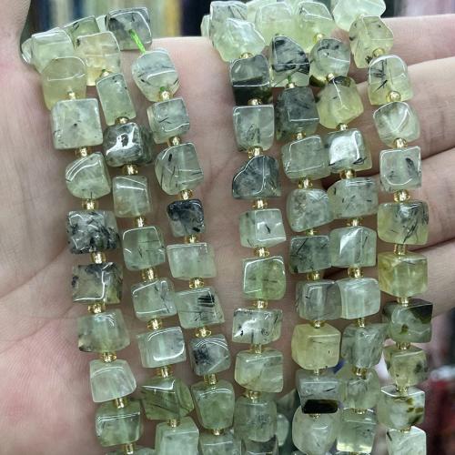 Natural Prehnite Beads, DIY, green Approx 38 cm 