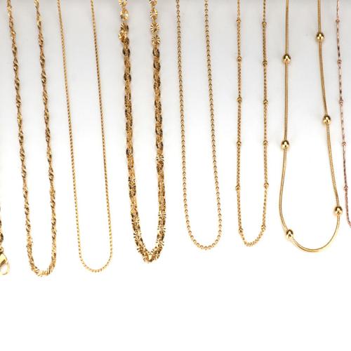 Titanium Steel Necklace, Vacuum Ion Plating & for woman Approx 16-20 Inch 