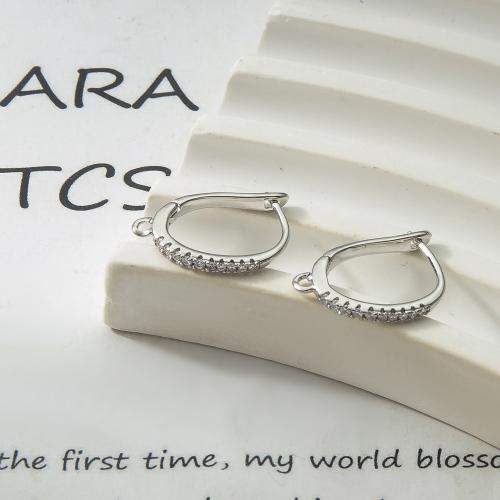 Латунь Основа для сережки, Другое покрытие, ювелирные изделия моды & со стразами, Много цветов для выбора, не содержит никель, свинец продается Пара