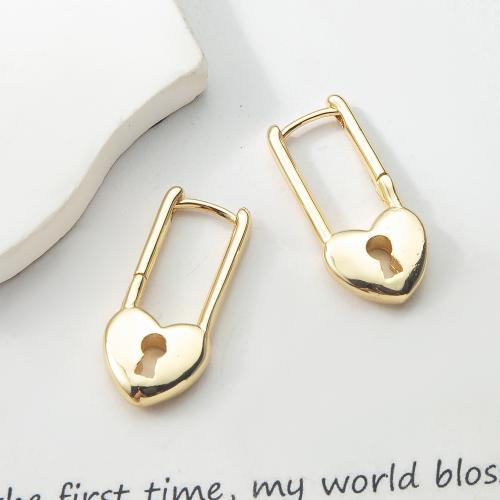 Латунь Основа для сережки, Другое покрытие, ювелирные изделия моды, Золотой, не содержит никель, свинец продается Пара