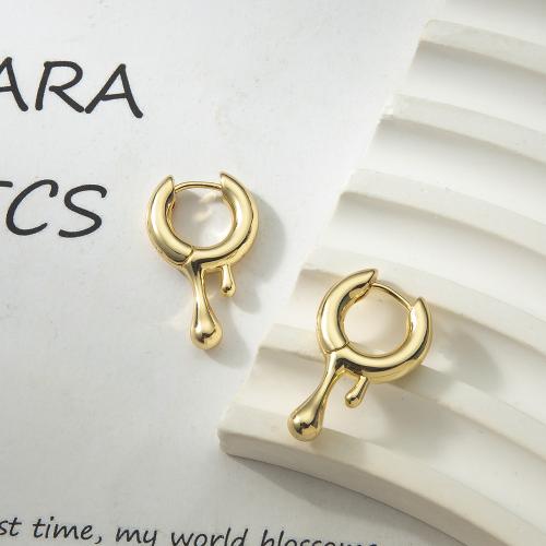 Латунь Основа для сережки, Другое покрытие, ювелирные изделия моды, золотой, не содержит никель, свинец продается Пара