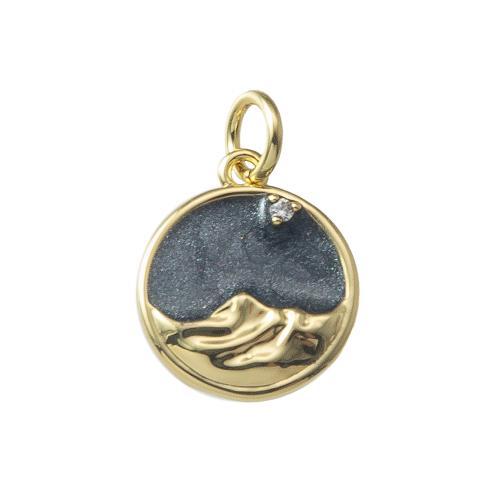 Strass Messing Anhänger, plattiert, Modeschmuck & Emaille & mit Strass, keine, frei von Nickel, Blei & Kadmium, 12.2x2.3x17.6mm, verkauft von PC