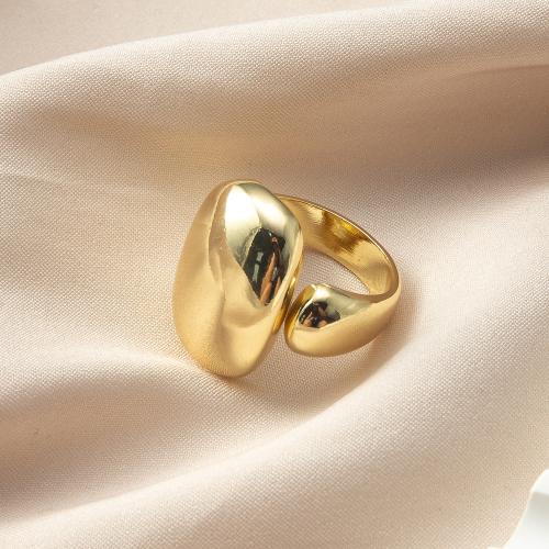 Anillo de dedo de latón, metal, chapado, Joyería, dorado, libre de níquel, plomo & cadmio, 24.7x24x25.3mm, Vendido por UD