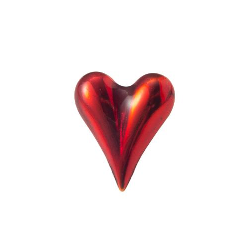 Латуни Стад Серьги, Латунь, Сердце, Другое покрытие, ювелирные изделия моды & эмаль, красный, не содержит никель, свинец продается Пара